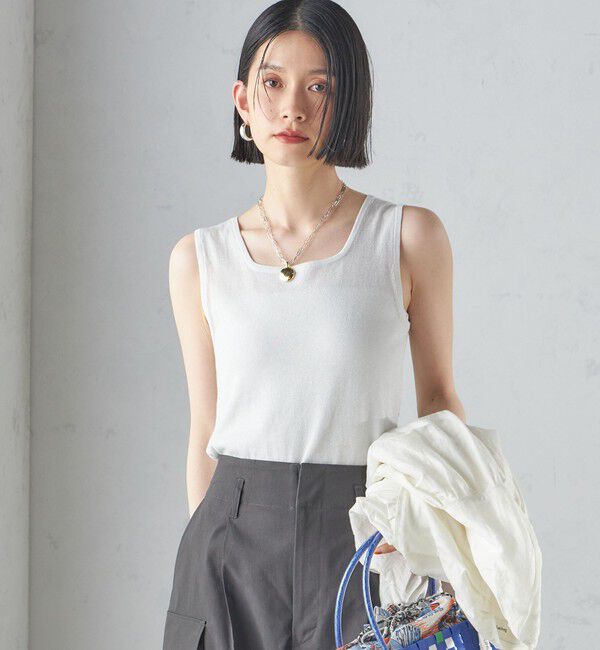 SHIPS for women「〈洗濯機可能〉2WAY ラメ タンクトップ」|タンクトップ|