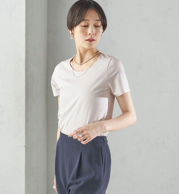 SHIPS for women「〈手洗い可能〉SORONA(R) クルーネック TEE」|Tシャツ・カットソー|