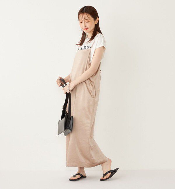 SHIPS Colors 「SHIPS Colors:〈手洗い可能〉サテン バックリボン キャミワンピース」|ワンピース|