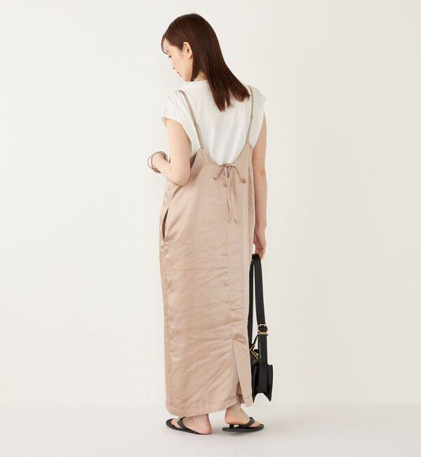 SHIPS Colors 「SHIPS Colors:〈手洗い可能〉サテン バックリボン キャミワンピース」|ワンピース|