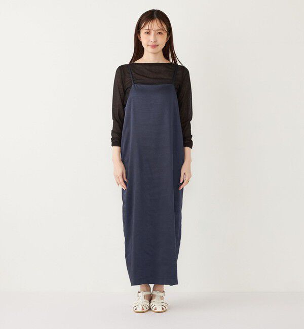 SHIPS Colors 「SHIPS Colors:〈手洗い可能〉サテン バックリボン キャミワンピース」|ワンピース|