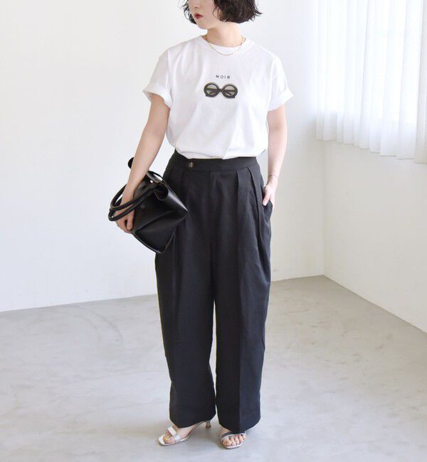 quaranciel「ANGE IN DISGUISE:〈手洗い可能〉コットン フォト & ロゴ TEE」|Tシャツ・カットソー|