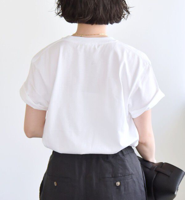 quaranciel「ANGE IN DISGUISE:〈手洗い可能〉コットン フォト & ロゴ TEE」|Tシャツ・カットソー|