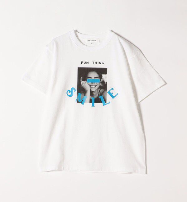 quaranciel「ANGE IN DISGUISE:〈手洗い可能〉コットン フォト & ロゴ TEE」|Tシャツ・カットソー|