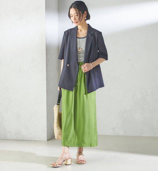 SHIPS for women「〈手洗い可能〉ダブル 半袖 ジャケット」|テーラードジャケット|