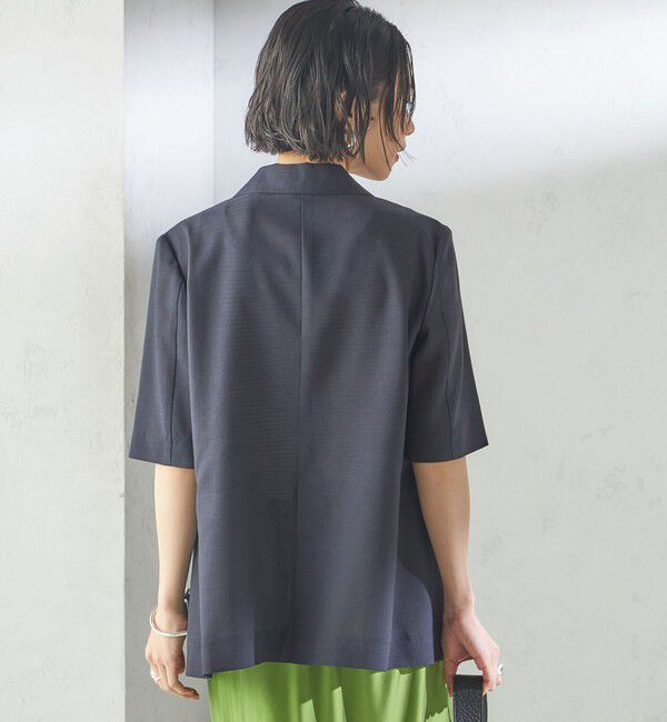 SHIPS for women「〈手洗い可能〉ダブル 半袖 ジャケット」|テーラードジャケット|