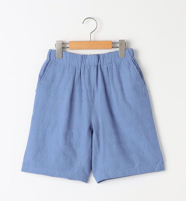 SHIPS KIDS「SHIPS KIDS:140～150cm /エンブロイダリー ショートパンツ」|チノ|ブルー系