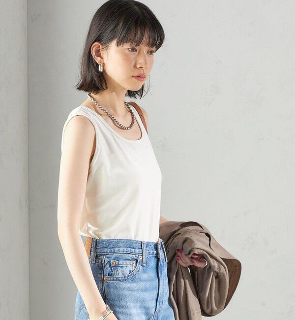 SHIPS for women「〈手洗い可能〉ポリエステル スノー ベロア 前後 2WAY タンクトップ」|タンクトップ|