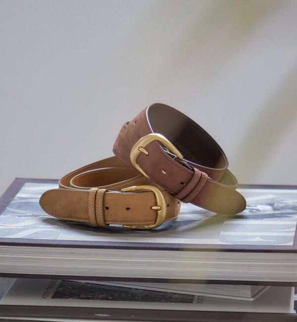 SHIPS for women「ヌバック レザー ボリューム バックル ベルト」|ベルト|ダークブラウン