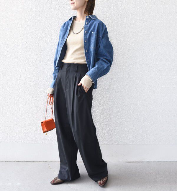 SHIPS for women「〈手洗い可能〉ラメ シアー リブ ニット プルオーバー」|ニット・セーター|