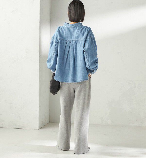 SHIPS for women「〈洗濯機可能〉ライトオンス デニム ショート シャツ」|シャツ・ブラウス|