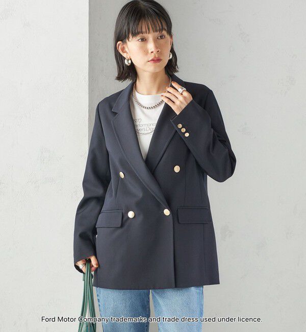 SHIPS for women「ウール ギャバジン ダブル ブレスト ジャケット」|テーラードジャケット|