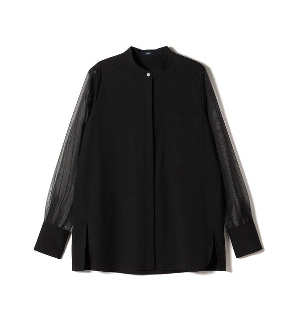 SHIPS for women「〈手洗い可能〉シアー 袖 ポケット デザイン シャツ」|シャツ・ブラウス|