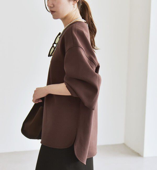 quaranciel「quaranciel:〈洗濯機可能〉ポンチ ボリュームスリーブ ビッグ スウェット プルオーバー」|スウェット・ジャージ|