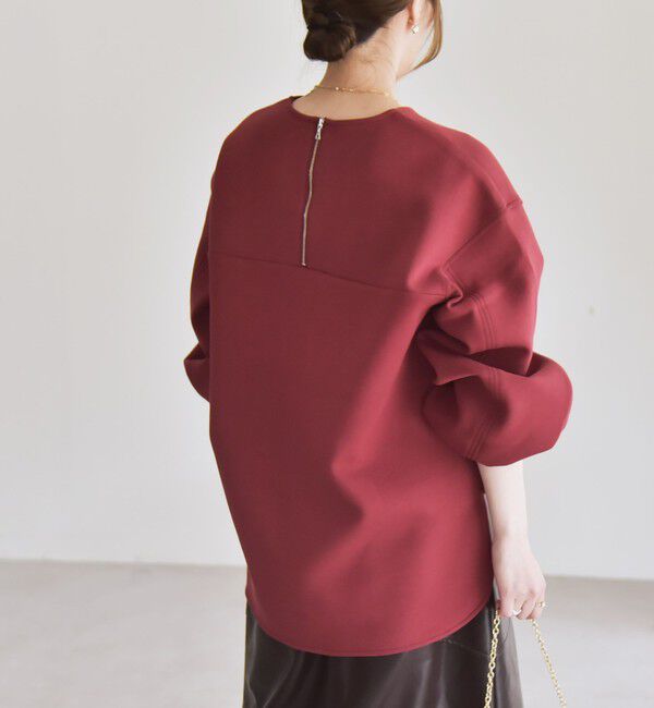 quaranciel「quaranciel:〈洗濯機可能〉ポンチ ボリュームスリーブ ビッグ スウェット プルオーバー」|スウェット・ジャージ|