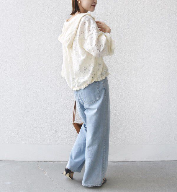 SHIPS for women「【WEB限定】〈手洗い可能〉レース フード シャツ 羽織」|シャツ・ブラウス|