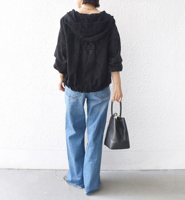 SHIPS for women「【WEB限定】〈手洗い可能〉レース フード シャツ 羽織」|シャツ・ブラウス|