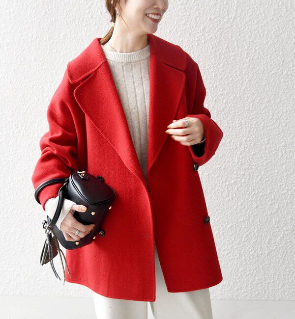 SHIPS any「《一部追加予約》SHIPS any: リバー ダブル テーラード ミドル コクーン コート」|その他|