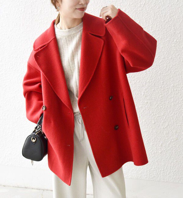 SHIPS any「《一部追加予約》SHIPS any: リバー ダブル テーラード ミドル コクーン コート」|その他|