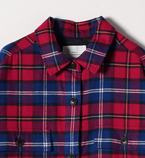 SHIPS any「SHIPS any:〈洗濯機可能〉タータン チェック ロング シャツ ワンピース」|ワンピース|