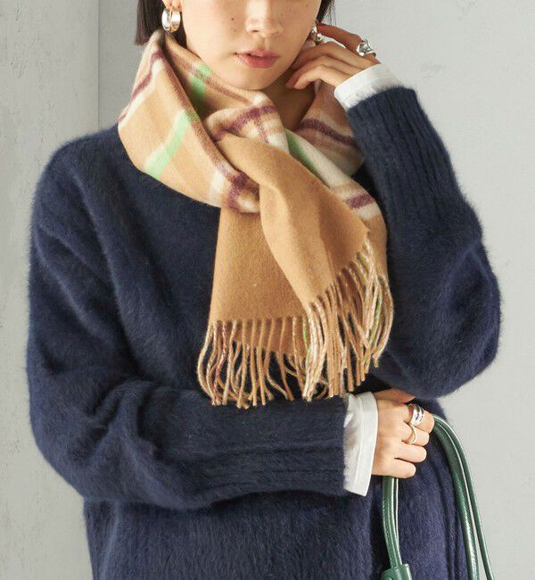 SHIPS for women「カシミヤ リバーシブル マフラー」|マフラー|