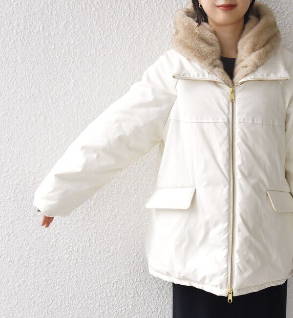 SHIPS for women「【WEB限定】2WAY フェイクファー 中綿 ブルゾン」|ブルゾン・スタジャン|