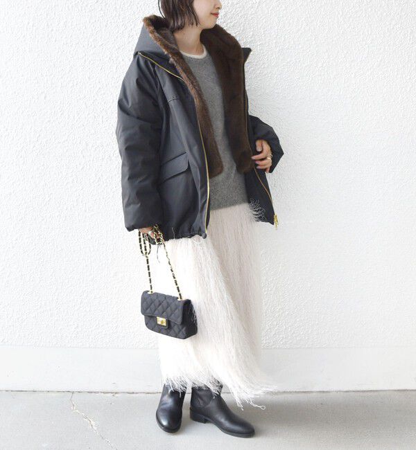 SHIPS for women「【WEB限定】2WAY フェイクファー 中綿 ブルゾン」|ブルゾン・スタジャン|