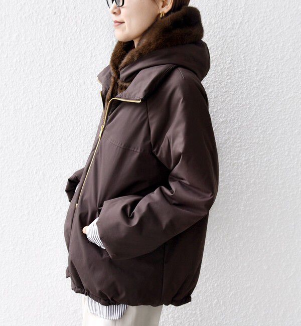 SHIPS for women「【WEB限定】2WAY フェイクファー 中綿 ブルゾン」|ブルゾン・スタジャン|