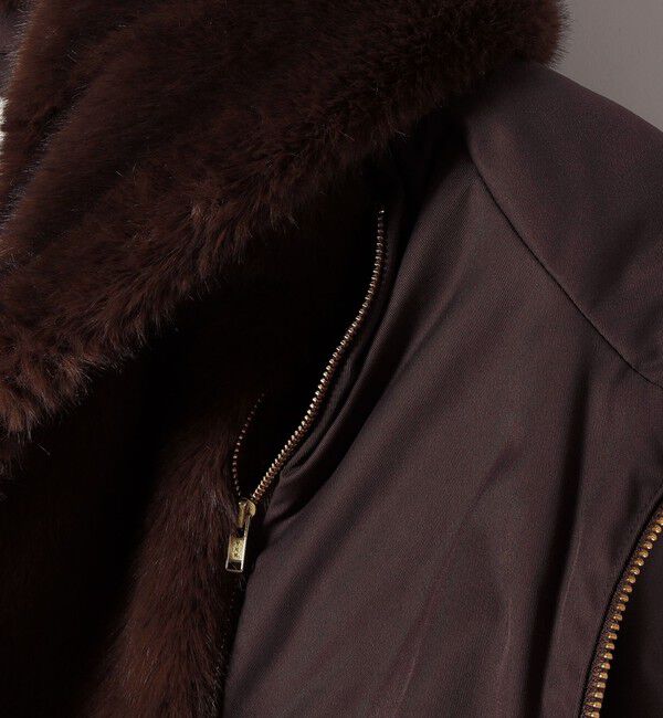 SHIPS for women「【WEB限定】2WAY フェイクファー 中綿 ブルゾン」|ブルゾン・スタジャン|