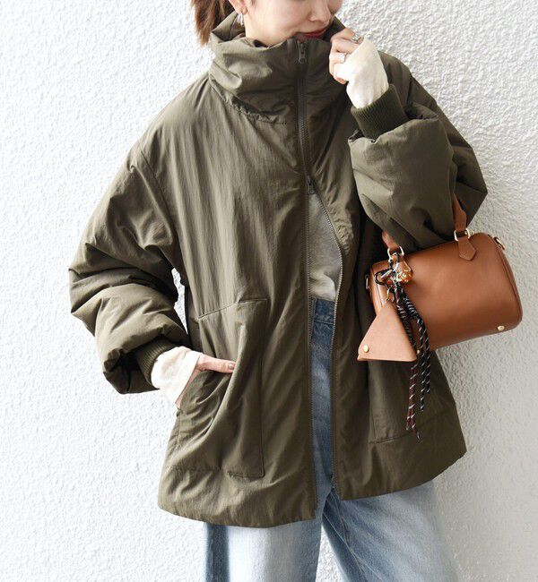 SHIPS any「【WEB限定】SHIPS any: 中綿 ダブル ジップ スタンド ブルゾン」|ブルゾン・スタジャン|