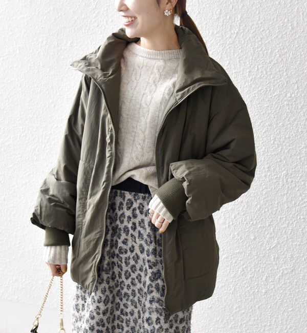 SHIPS any「【WEB限定】SHIPS any: 中綿 ダブル ジップ スタンド ブルゾン」|ブルゾン・スタジャン|