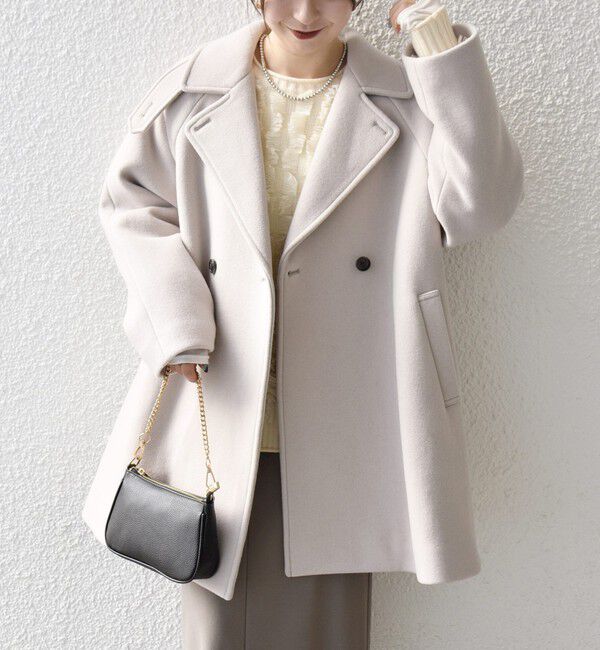 SHIPS any「【WEB限定】SHIPS any: PURE WOOL スタンド & テーラード ハーフ コート」|その他|