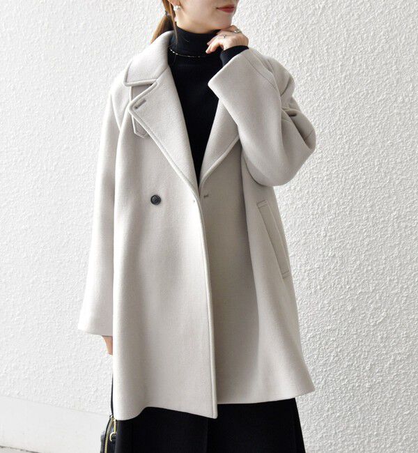 SHIPS any「【WEB限定】SHIPS any: PURE WOOL スタンド & テーラード ハーフ コート」|その他|