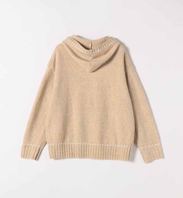 SHIPS any「SHIPS any:〈手洗い可能〉ステッチ デザイン フーディー ルーズ ニット」|ニット・セーター|