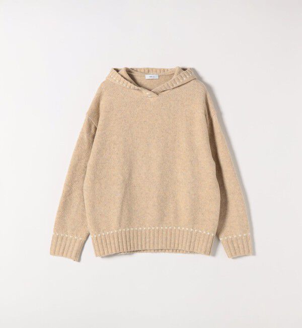 SHIPS any「SHIPS any:〈手洗い可能〉ステッチ デザイン フーディー ルーズ ニット」|ニット・セーター|