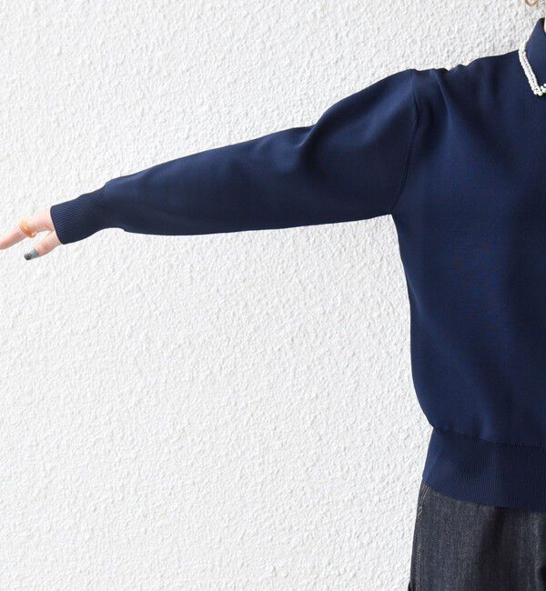 SHIPS any「SHIPS any:〈手洗い可能〉パール モチーフ 襟付き スキッパー ニット プルオーバー」|ニット・セーター|