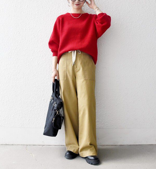 SHIPS any「SHIPS any:〈洗濯機可能〉ドロスト イージー ワイド ストレート ベイカー パンツ」|その他|