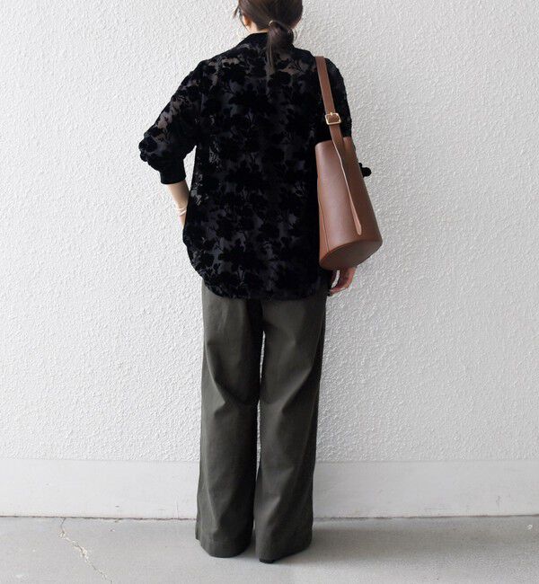 SHIPS any「SHIPS any:〈手洗い可能〉フラワー オパール シアー シャツ ブラウス」|シャツ・ブラウス|