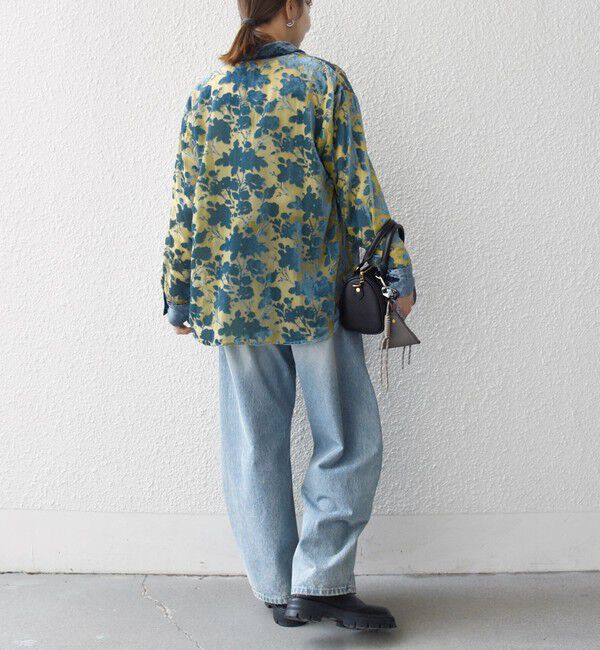 SHIPS any「SHIPS any:〈手洗い可能〉フラワー オパール シアー シャツ ブラウス」|シャツ・ブラウス|