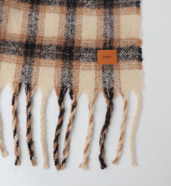 SHIPS「【WEB限定】SHIPS: オンブレチェック ボリューム マフラー」|マフラー|