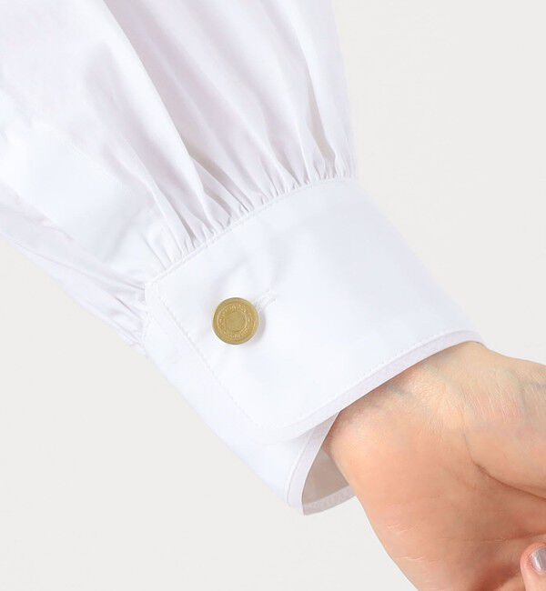 TOMORROWLAND collection「ホワイトコンビネーション タックボザムブラウス」|シャツ・ブラウス|