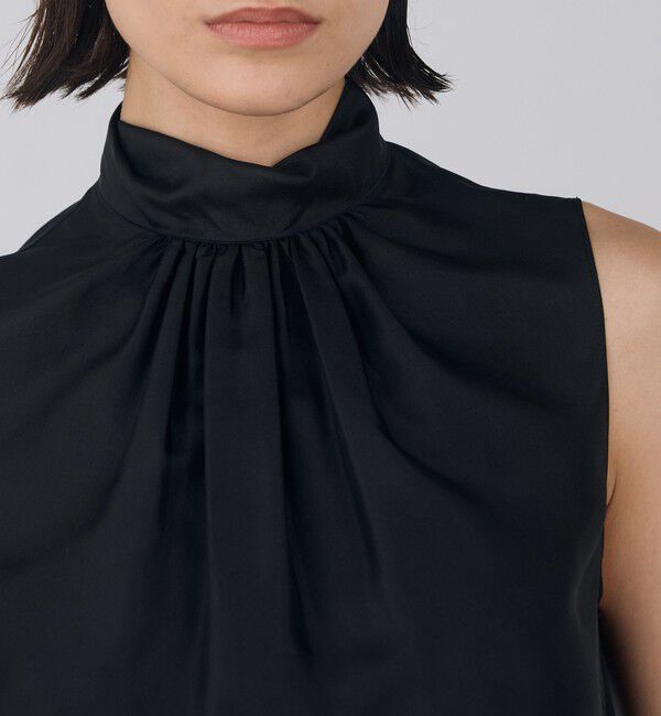 DES PRES「シルクハブタエ ホイップネックブラウス」|シャツ・ブラウス|