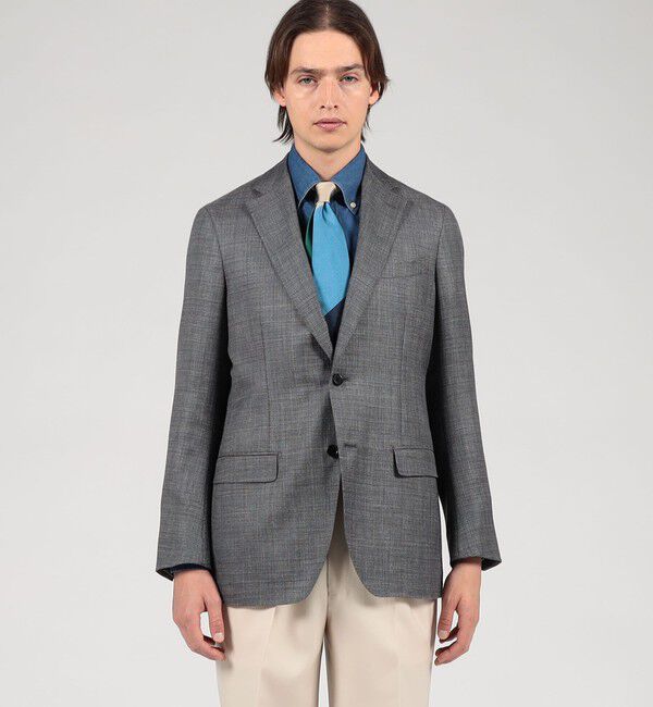 TOMORROWLAND MENS「ウールシルクリネン シングルブレステッド 2Bジャケット SUMMER TIME  LORO PIANA」|テーラードジャケット|