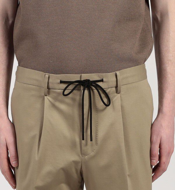 TOMORROWLAND MENS「コットンポリエステル ストレッチツイル 1プリーツイージースラックス」|スラックス|