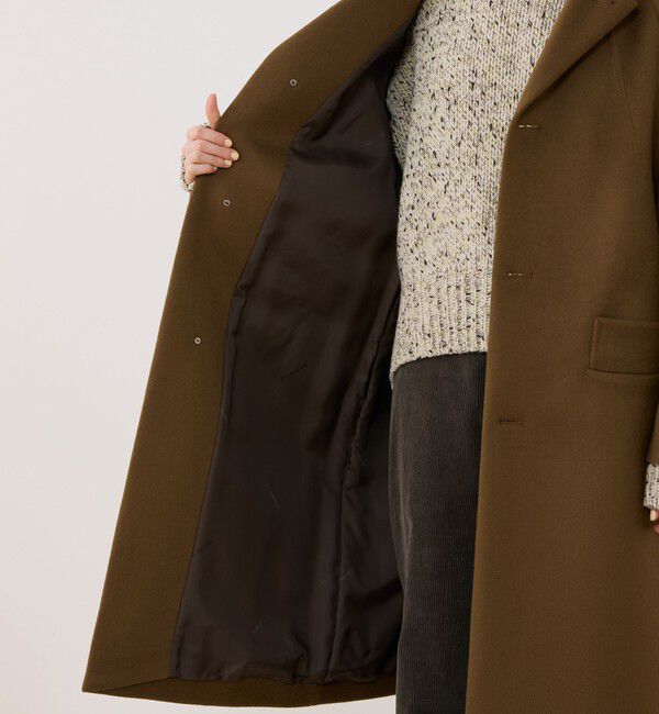 GALERIE VIE「ウールダブルフェイス オーバルロングコート」|チェスターコート|