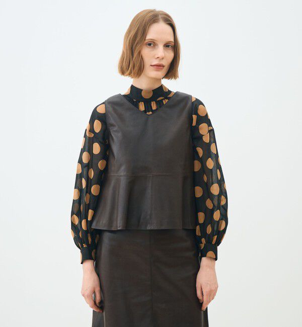 TOMORROWLAND collection「ベジタブルレザー フロンタブルジレ」|ベスト・ジレ|