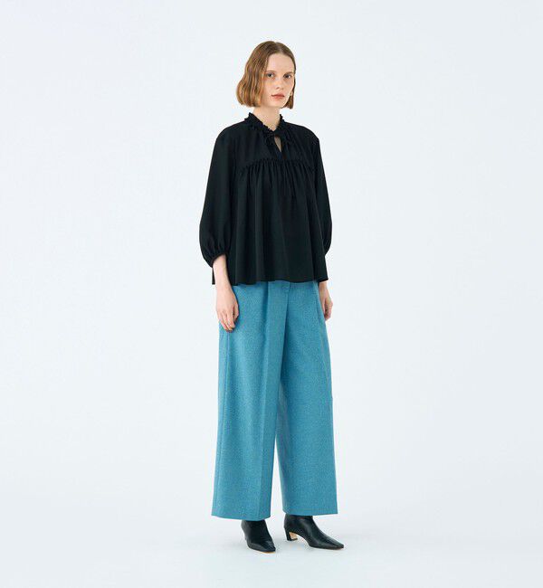 Ballsey「シアートロピカル ボリュームギャザーブラウス」|シャツ・ブラウス|