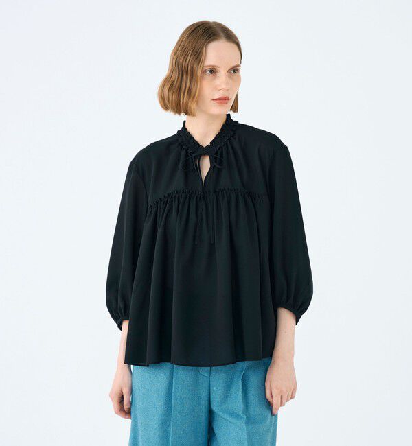 Ballsey「シアートロピカル ボリュームギャザーブラウス」|シャツ・ブラウス|