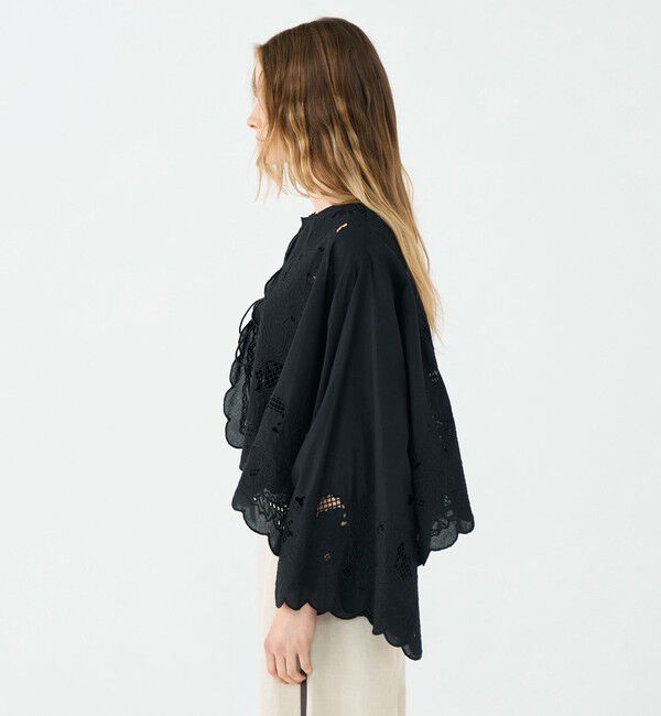 SOULEIADO「バンダナエンブロイダリー ワイドスリーブブラウス」|シャツ・ブラウス|