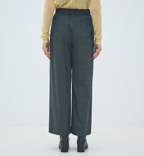MACPHEE「ポリエステルウールストレッチチェック フレアパンツ」|その他|